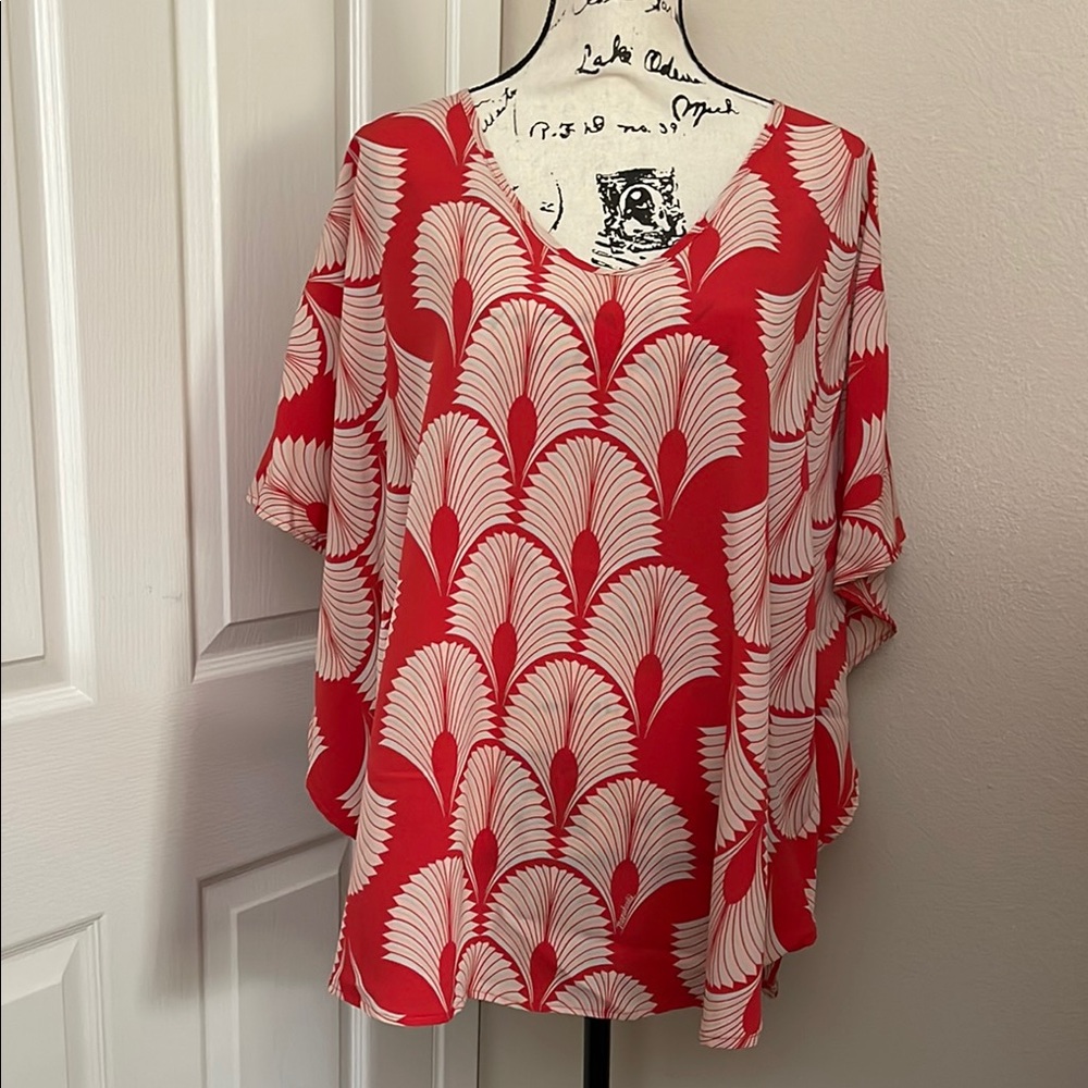 NWT Manuhealii Lanikai Caftan Lauhala Scarlet OS